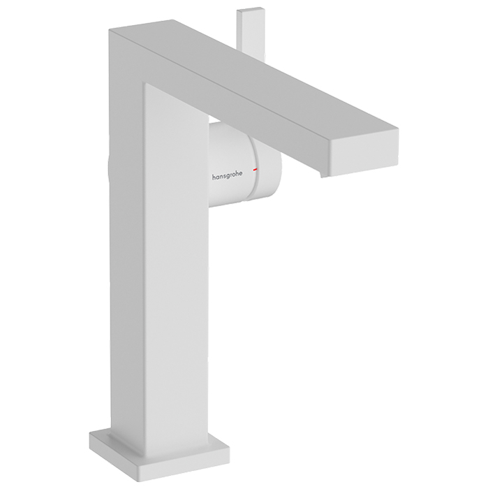 Hansgrohe Tecturis E Смеситель для раковины, на 1 отв, с донным клапаном, цвет: белый матовый