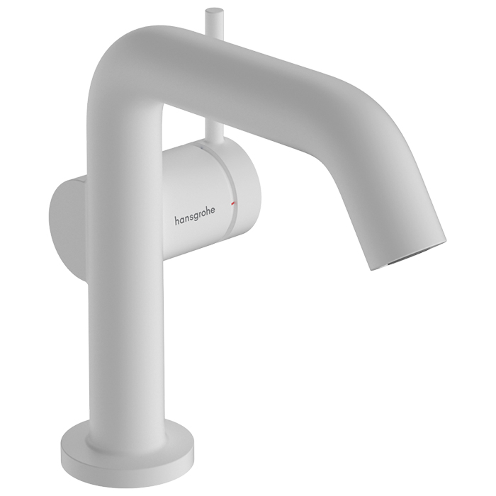 Hansgrohe Tecturis S Смеситель для раковины, 1 отв, с донным клапаном Push-Open, цвет: белый матовый