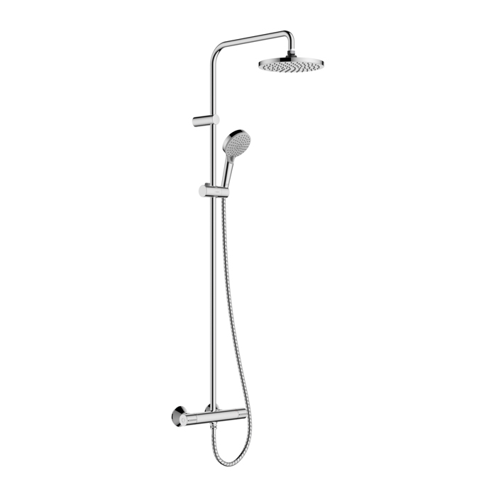 Hansgrohe Vernis Blend Душевая стойка с верхним душем 200 1jet с термостатом, EcoSmart, цвет: хром