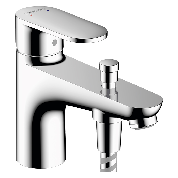 Hansgrohe Vernis Blend Смеситель для ванны, на 1 отв, с ручным душем, цвет: хром