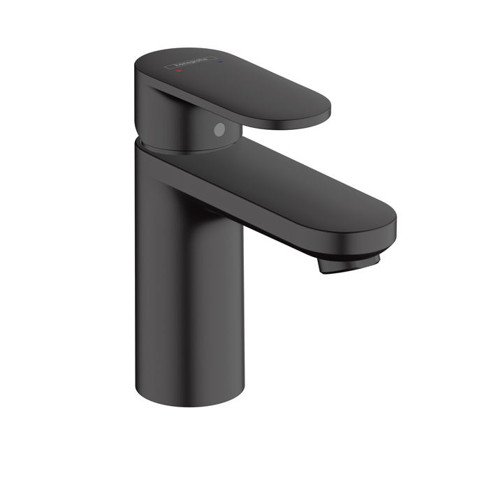 Hansgrohe Vernis Blend Смеситель для раковины, излив, с донным клапаном, цвет: матовый черный