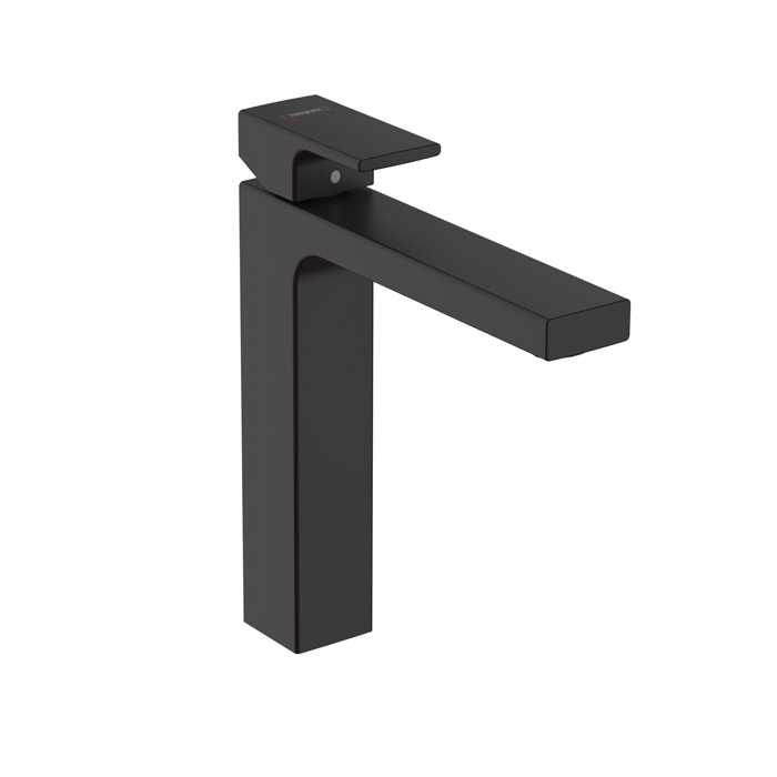 Hansgrohe Vernis Shap Смеситель для раковины, излив, с донным клапаном, цвет: матовый черный
