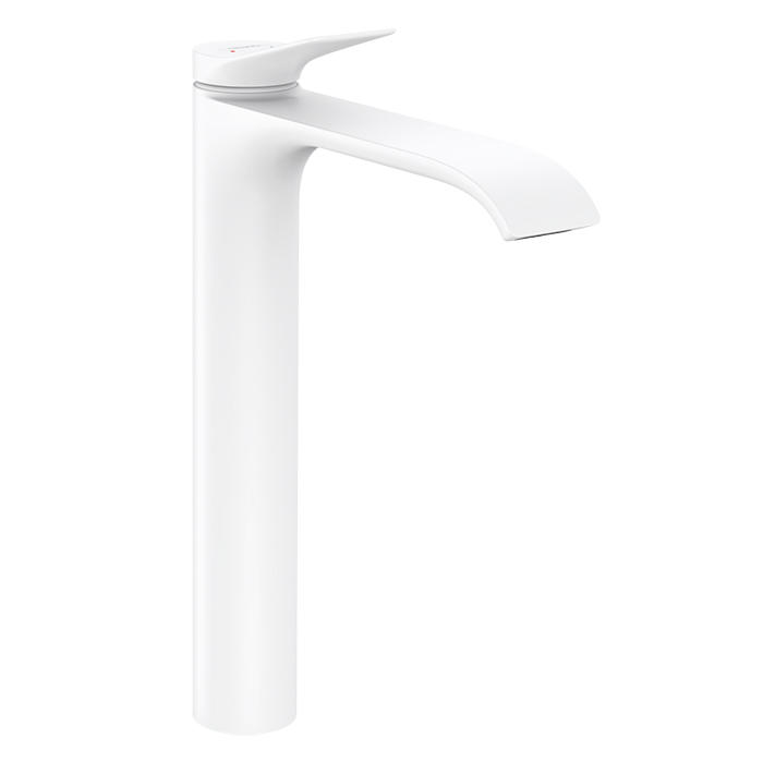 Hansgrohe Vernis Смеситель для раковины, на 1 отв, высокий, цвет: белый матовый
