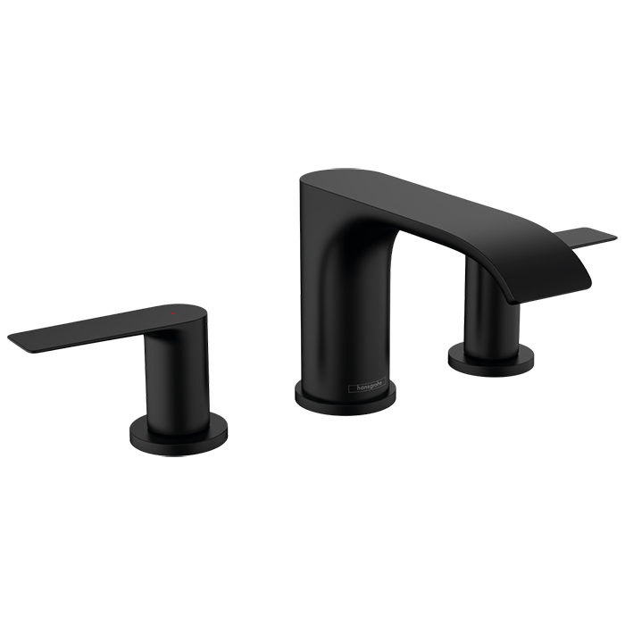 Hansgrohe Vivenis Смеситель для раковины, на 3 отв, с донным клапаном, цвет: черный матовый