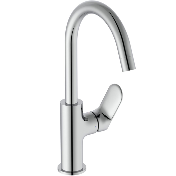 Ideal Standard Ceralife O Смеситель для раковины, на 1 отв, с поворотным изливом, с донным клапаном, цвет: хром