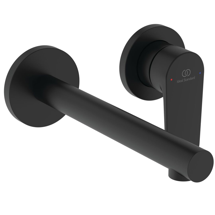 Ideal Standard Ceralife O Смеситель для раковины, настенный, излив:, без донного клапана, для монтажа с A1313NU цвет: чёрный матовый