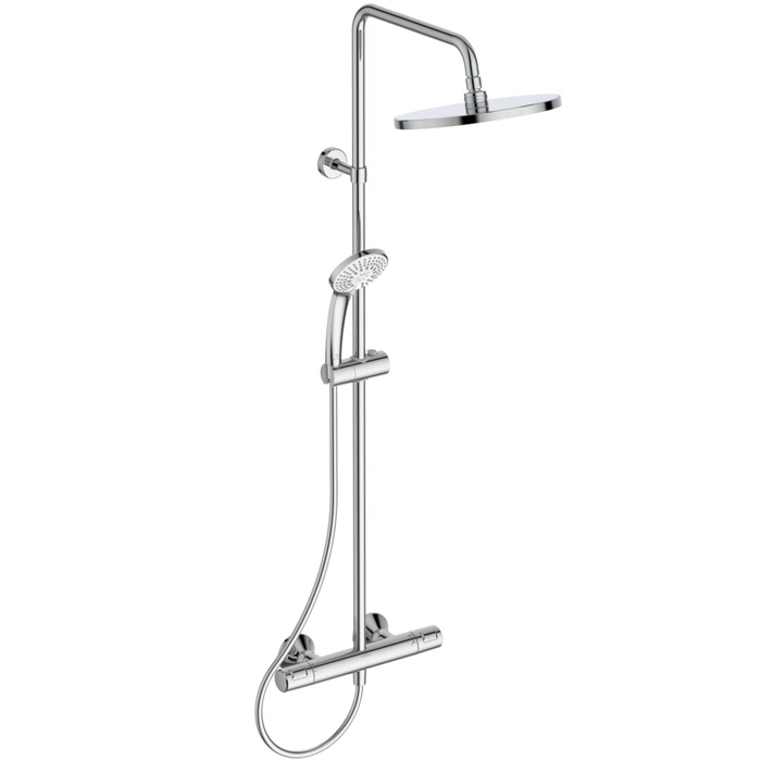 Ideal Standard Ceratherm T25 Душевая система с термостатическим смесителем, верхним душем, держателем, лейкой для душа и шлангом, цвет: хром