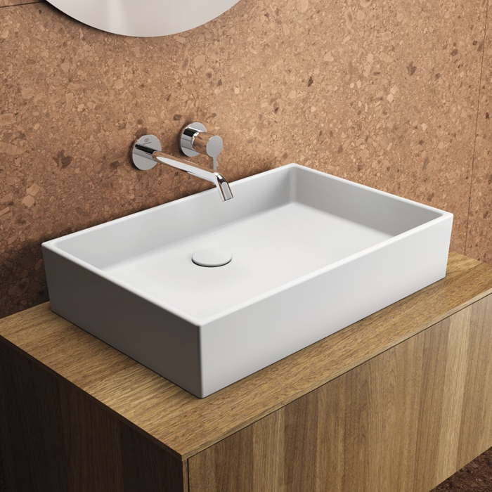 Ideal Standard Extra Раковина, накладная, без отв, без перелива, с крепежом, цвет: белый глянец