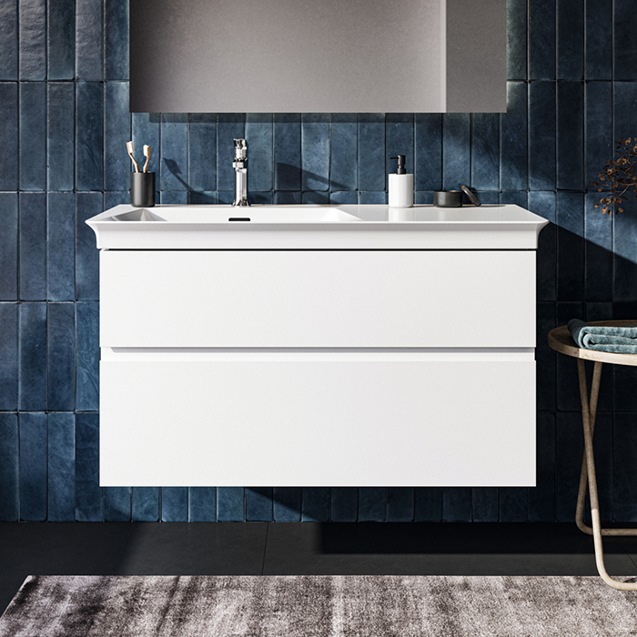 Ideal Standard Finesse Тумба с раковиной, подвесная, SX, 2 ящика, 1 отв, цвет: белый матовый