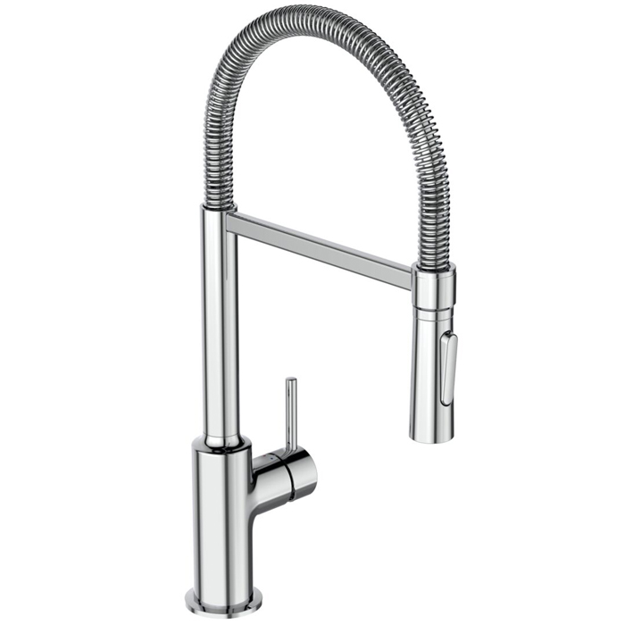Ideal Standard Gusto Смеситель для кухни, на 1 отв, с высоким трубчатым вытяжным изливом R-типа, цвет: хром