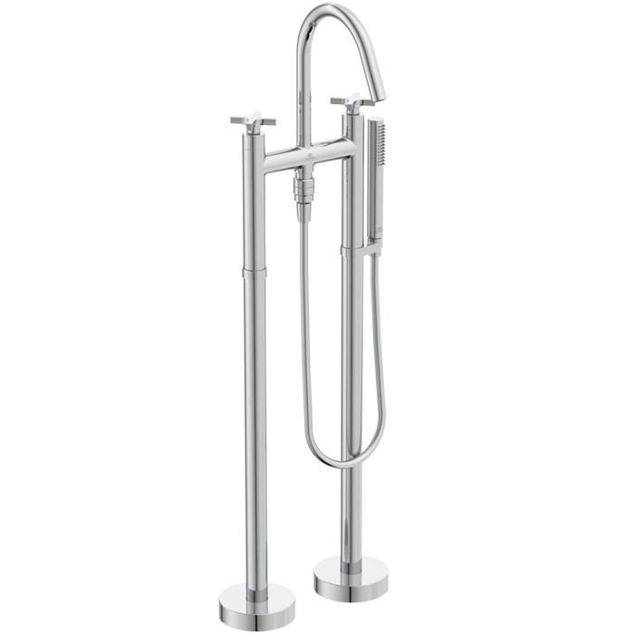 Ideal Standard Joy Neo Смеситель для ванны, напольный, с душевым набором, шлангом IDEALFLEX®, цвет: хром