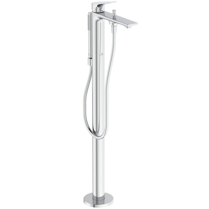 Ideal Standard La Dolce Vita Смеситель для ванны, напольный, ручной душ Stick, шланг для душа Idealflex, для монтажа с A6133NU, цвет: хром