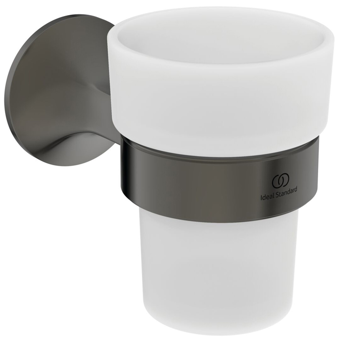 Ideal Standard La Dolce Vita Стакан, подвесной, цвет: PVD Magnetic Grey/матовое стекло