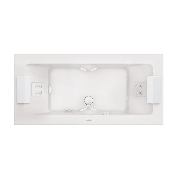Jacuzzi Sharp Double Ванна, гидромассажная, Rainbow&Clean System, со смесителем, цвет: белый