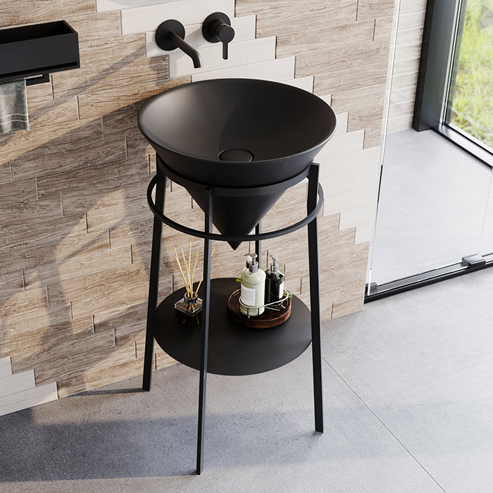 Kerama Marazzi CONO Металлическая структура напольная, цвет: черный матовый