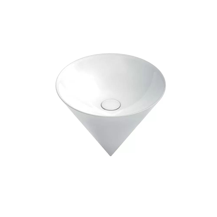 Kerama Marazzi Cono Раковина, подвесная, без отв, без перелива, цвет: белый глянцевый
