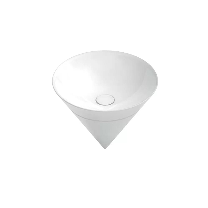 Kerama Marazzi Cono Раковина, встраиваемая сверху, без отв, без перелива, цвет: белый глянцевый