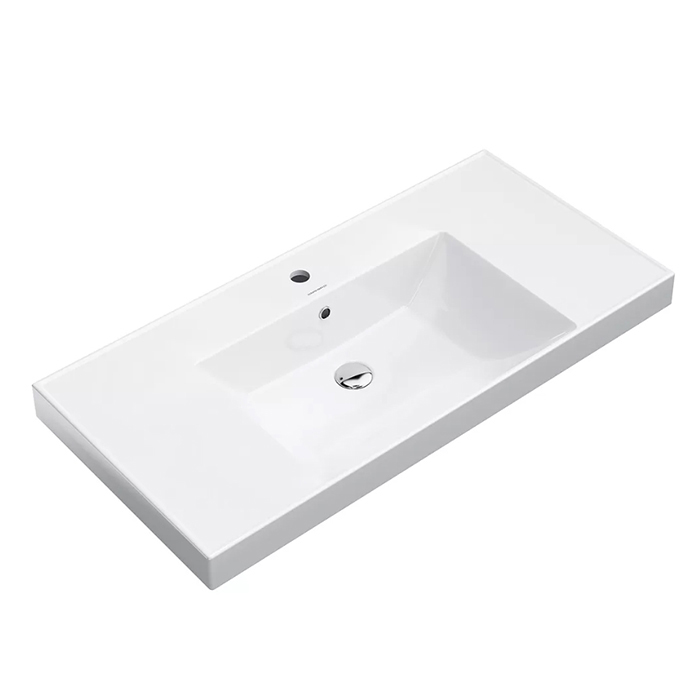 Kerama Marazzi Cubo Раковина подвесна, с 1 отв, цвет: белый глянцевая