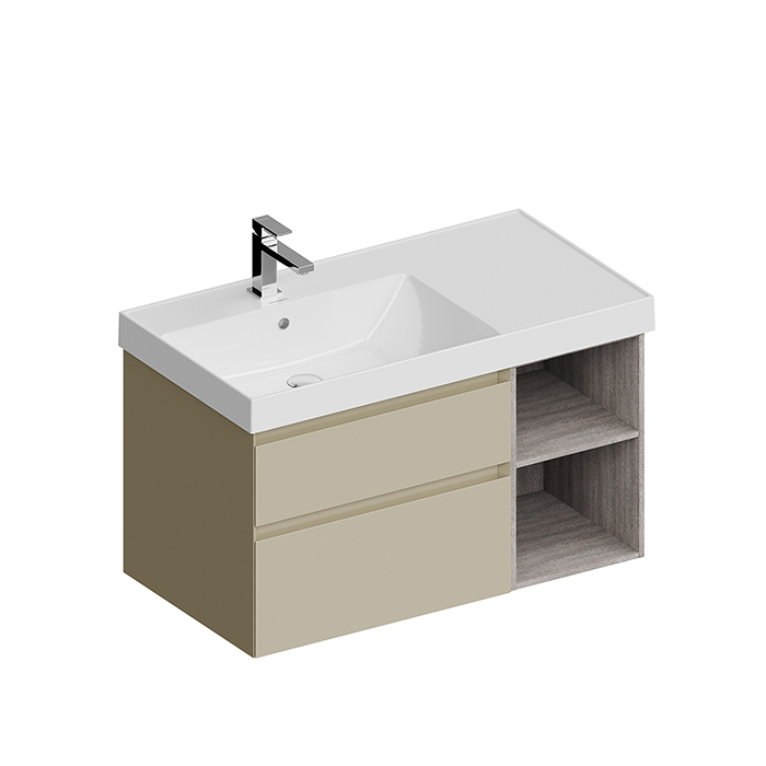 Kerama Marazzi Cubo Тумба подвесная, левая, цвет: лимо матовая