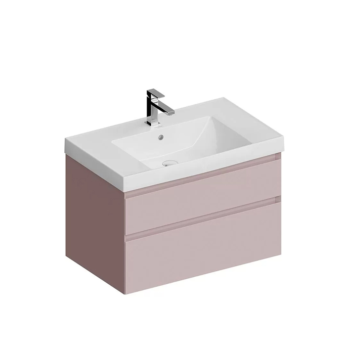 Kerama Marazzi Cubo Тумба подвесная, с ящиками, цвет: мальва матовая
