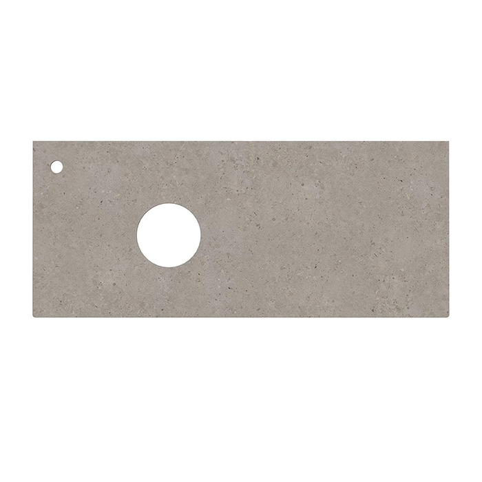 Kerama Marazzi Magica Столешница из керамогранита для накладных раковин Риккарди, с 1 отв, цвет: серый матовый