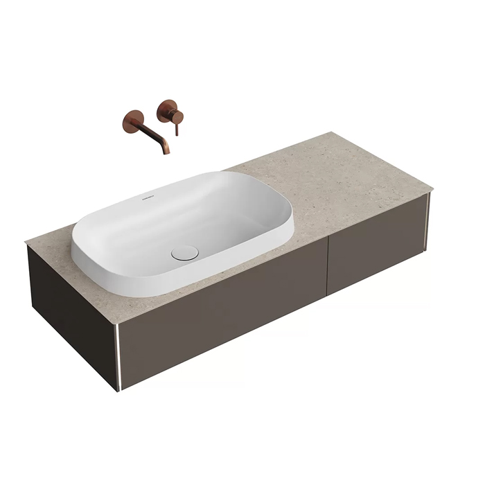 Kerama Marazzi Magica Тумба подвесная, 2 ящика, цвет: вечерний серый матовый
