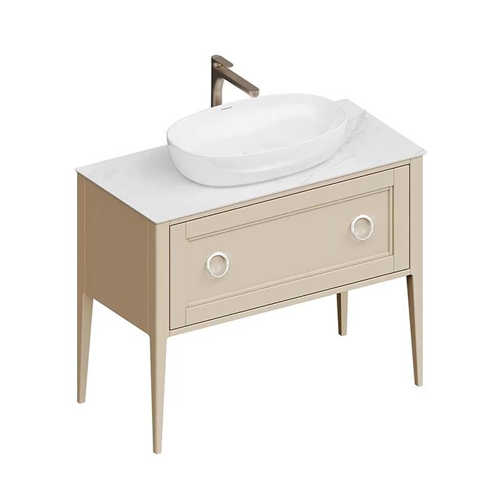 Kerama Marazzi Plaza Classic Тумба напольная, 1+1 ящик, цвет: капучино матовый