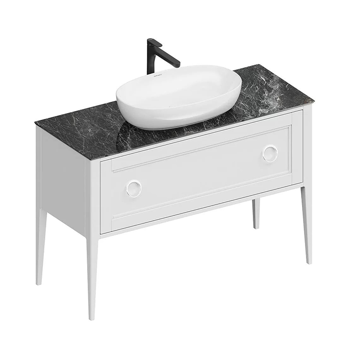 Kerama Marazzi Plaza Classic Тумба напольная, 1+1 ящик, цвет: белый матовая