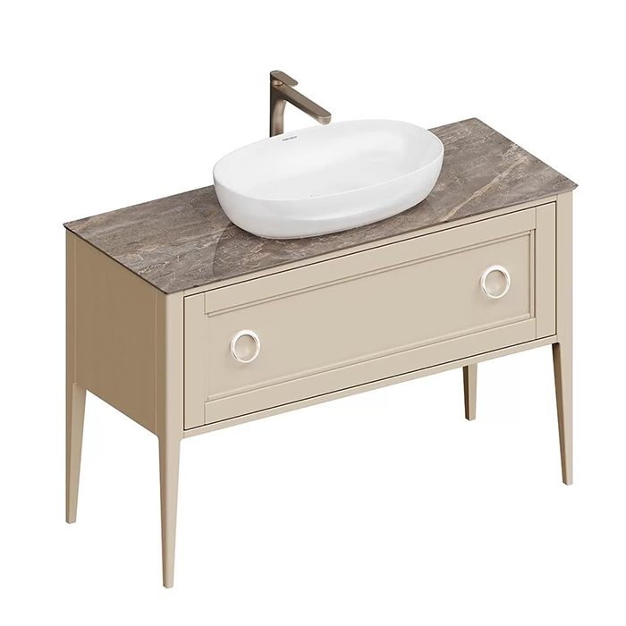 Kerama Marazzi Plaza Classic Тумба напольная, 1+1 ящик, цвет: капучино матовый