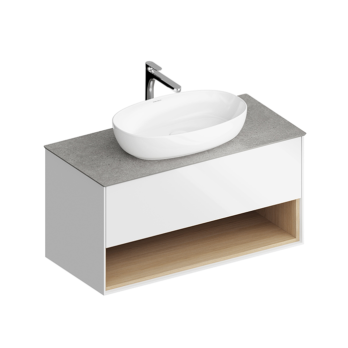 Kerama Marazzi PLAZA Modern Тумба подвесная, 1 ящик, цвет: белый