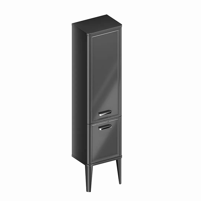 Kerama Marazzi Pompei Пенал, напольный\подвесной, цвет: черный глянцевый