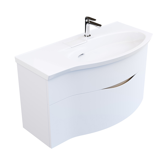 Kerama Marazzi Riva Тумба подвесная, правая, с раковиной, цвет: белый матовый