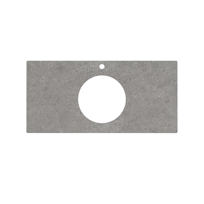 Kerama Marazzi Столешница из керамогранита для накладных раковин Фондамента, с 1 отв, цвет: серый натуральный