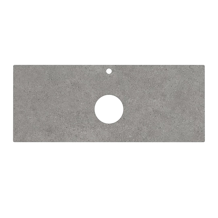 Kerama Marazzi Столешница из керамогранита для накладных раковин Фондамента, с 1 отв, цвет: серый натуральный