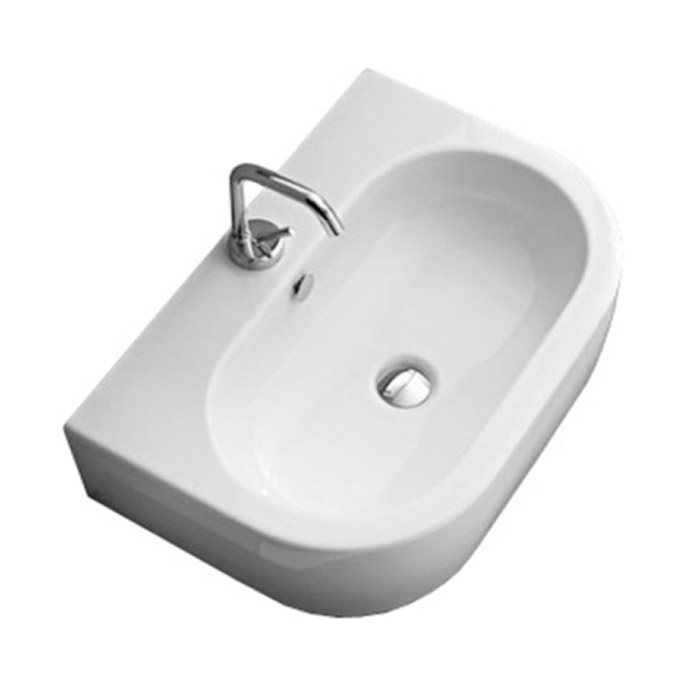 Kerasan Flo Раковина, 1 отв, цвет: белый