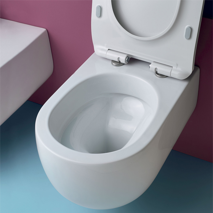Kerasan Flo Унитаз подвесной, безободковый, цвет: белый