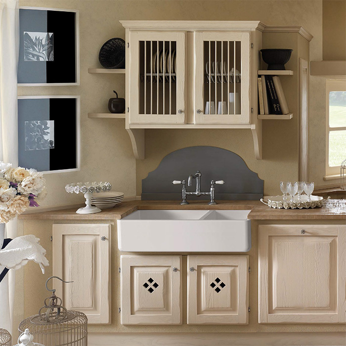 Kerasan Hannah Oxfordshire Раковина, без отв, кухонная, цвет: белый