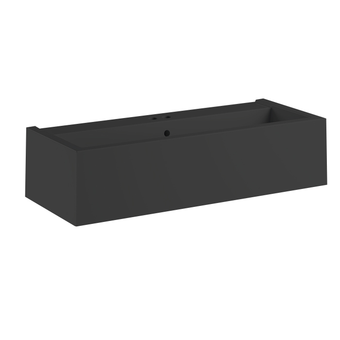 Kerasan Kanaal Раковина подвесная, с 2 отв, цвет: Matt Black