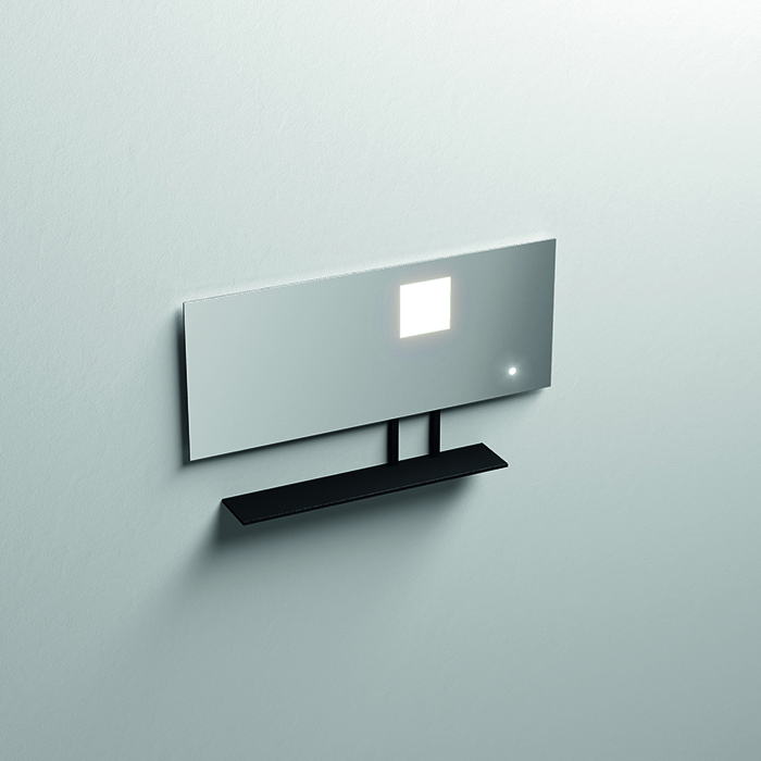 Kerasan Mirrors Зеркало, с черной матовой полкой, с LED подсветкой и сенс выкл