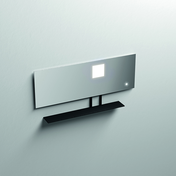 Kerasan Mirrors Зеркало, с черной матовой полкой, с LED подсветкой и сенс выкл