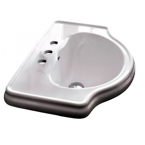 Kerasan Retro Раковина, 3 отв, цвет: белый