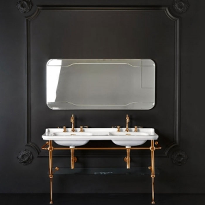 Kerasan Waldorf Консоль с раковиной, на 1 отв, напольная, цвета консоли: bronzo (бронза)