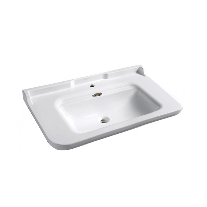 Kerasan Waldorf Раковина, 1 отв, керамическая, цвет: белый/бронза