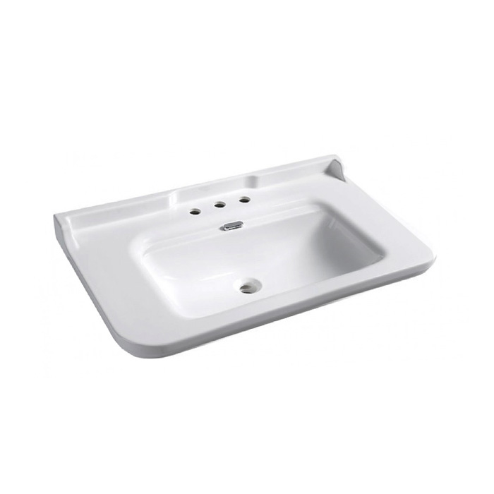 Kerasan Waldorf Раковина, 3 отв, керамическая, цвет: белый/хром