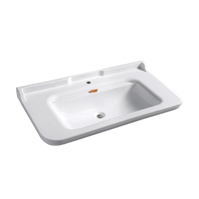 Kerasan Waldorf Раковина, 1 отв, керамическая, цвет: белый/золото