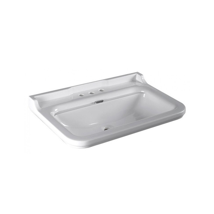 Kerasan Waldorf Раковина, 3 отв, керамическая, цвет: белый/хром