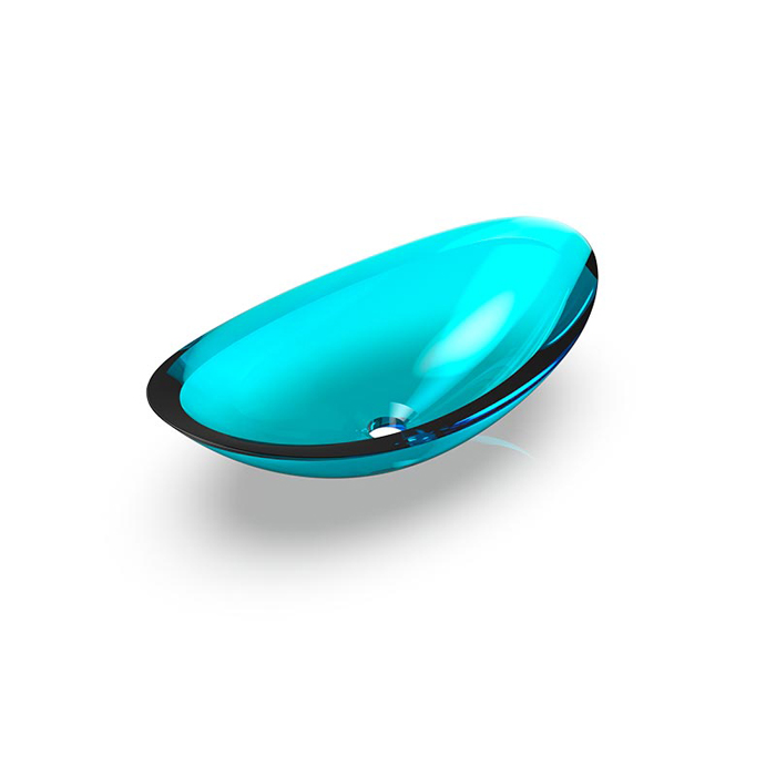 Knief Charm Shape Раковина накладная, без отв, из полимерного материала, цвет: Aquamarin Blue # 100