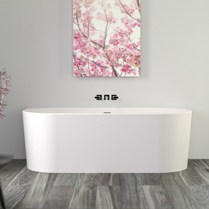 KNIEF Fresh Wall Ванна пристенная, цвет: белый