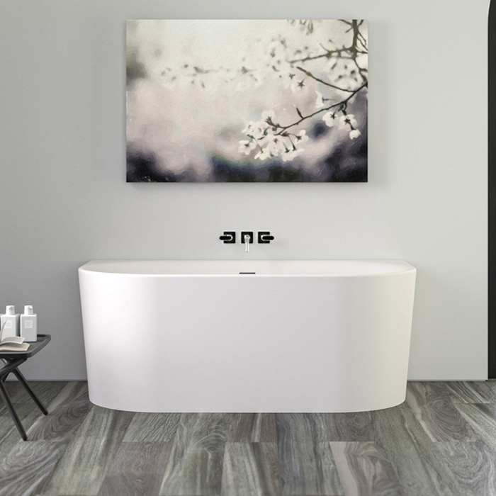 Knief Fresh Wall XS Ванна пристенная, с щелевым переливом, без слив-перелива, цвет: белый