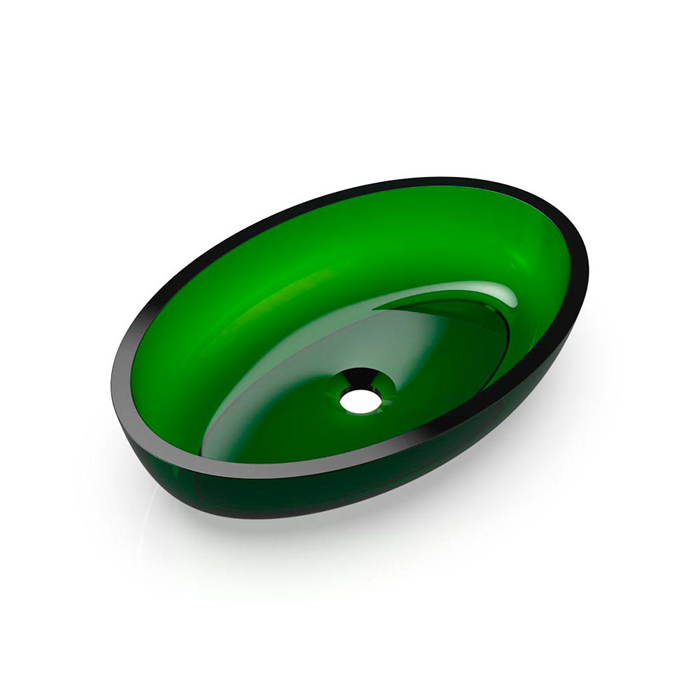 Knief Oval Shape Раковина накладная, без отв, из полимерного материала, цвет: Aventurin # 080